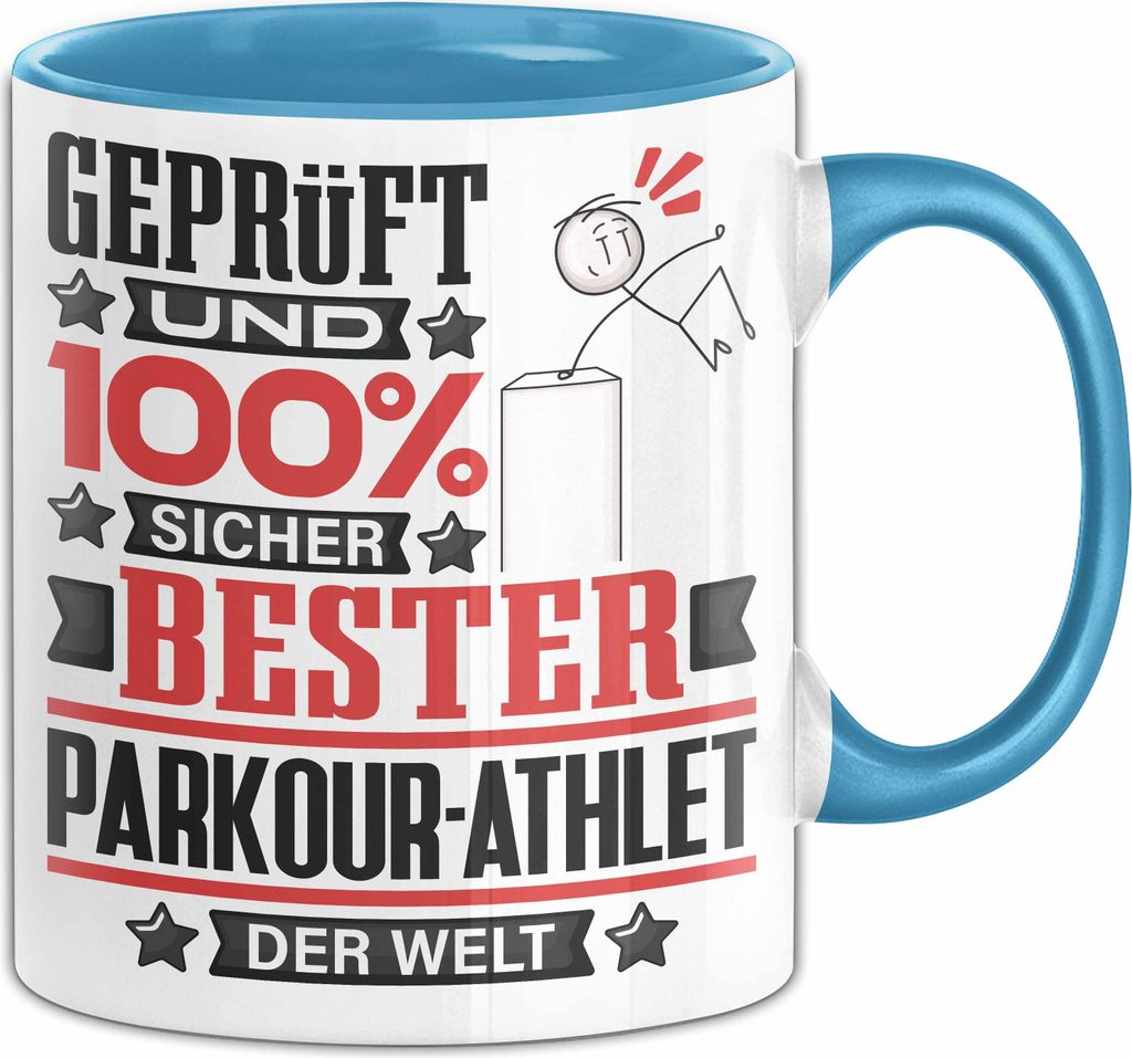 Parkour-Athlet Geschenk Lustiger Spruch für Parkour-Athlet Geschenkidee Bester Parkour-Athlet Der Welt (Blau)