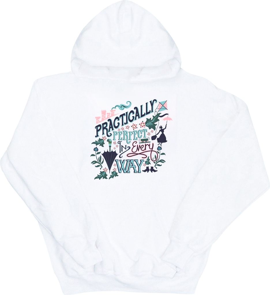 Disney - "Practically" Kapuzenpullover für Herren BI6393 (S) (Weiß)