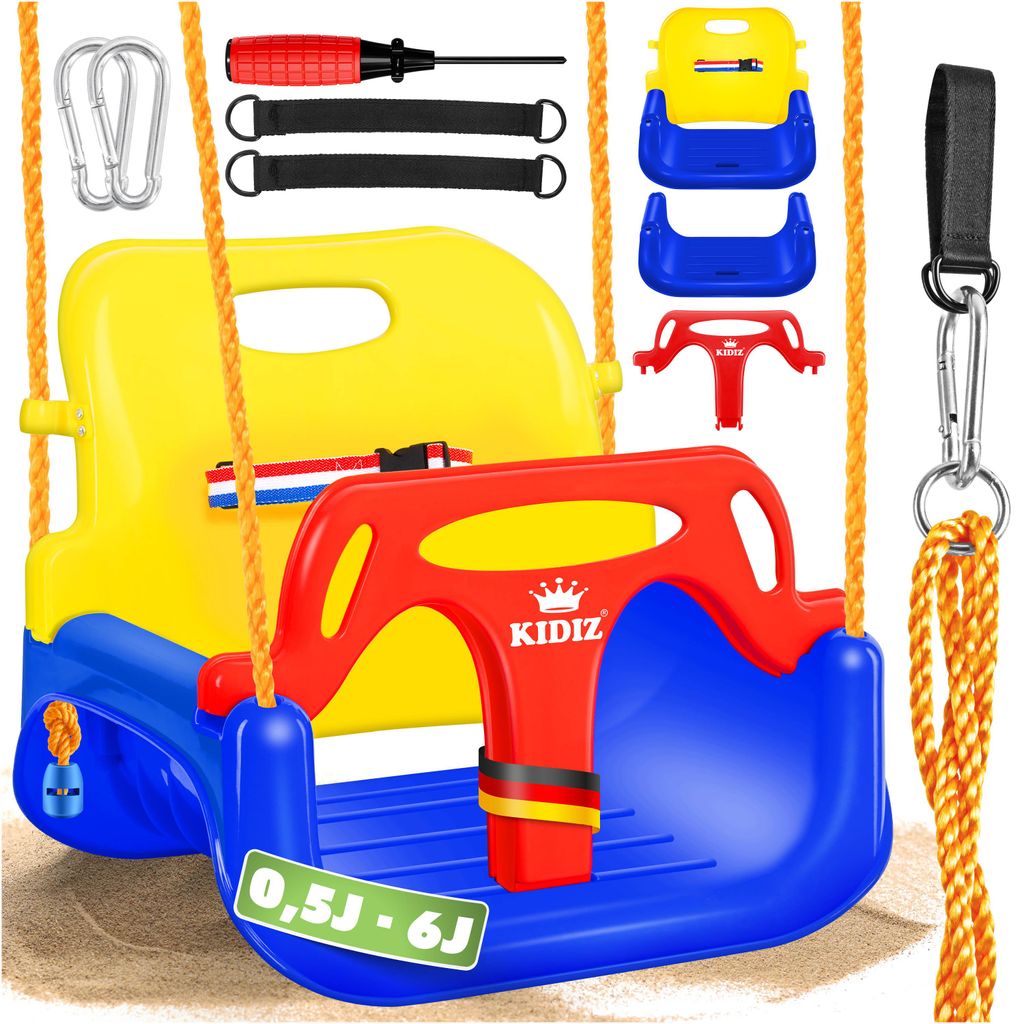 KIDIZ® Altalena per neonati e bambini 3 in 1, seggiolino Immagine del prodotto 