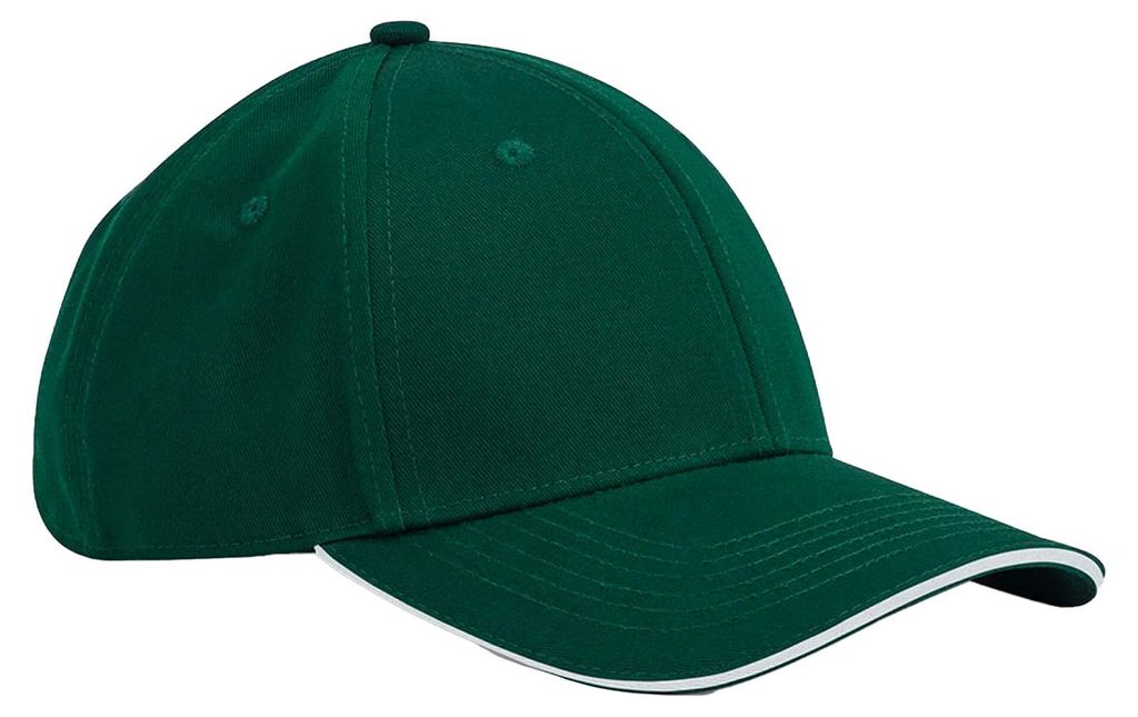 Beechfield - "EarthAware" Kappe Sandwichschirm FK1957 (Einheitsgröße) (Flaschengrün/Weiß)