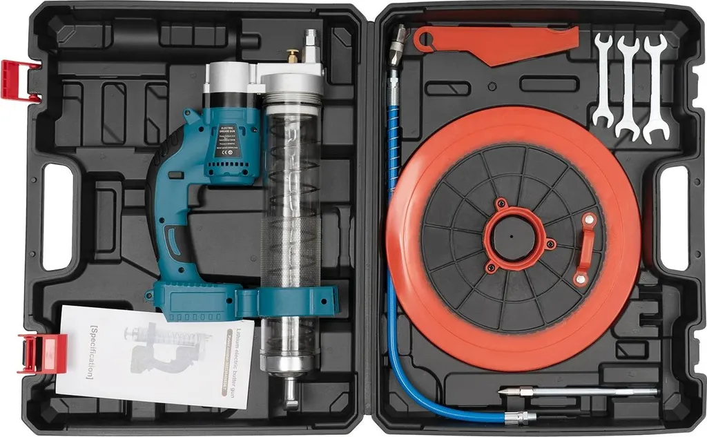 Pompe à graisse sans fil 21V kit complet haute performance - Vert - 4