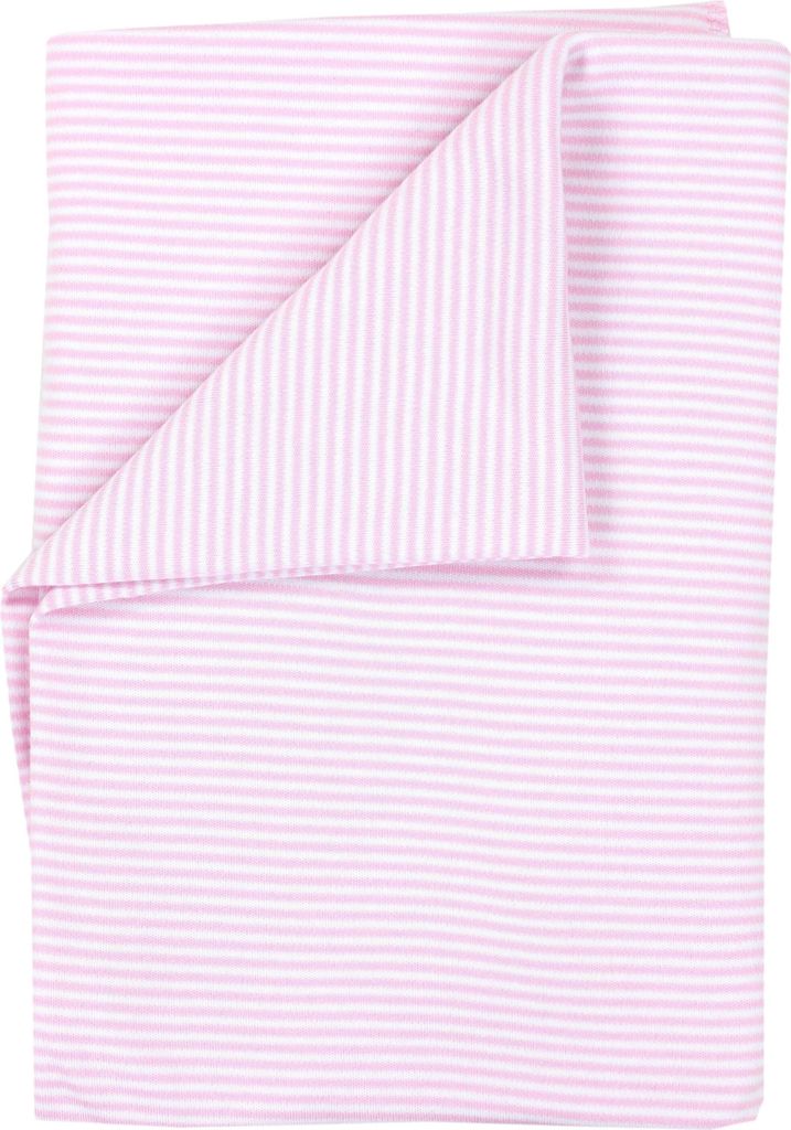 TupTam Baby Pucktuch Gestreift Puckdecke Baumwolle Jungen und Mädchen Pucken Babydecke, Farbe: Streifenmuster Rosa, Größe: 120 x 120 cm