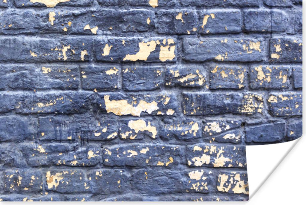MuchoWow Poster Ziegel - Farbe - Wand 60x40 cm - Schlafzimmerdekoration