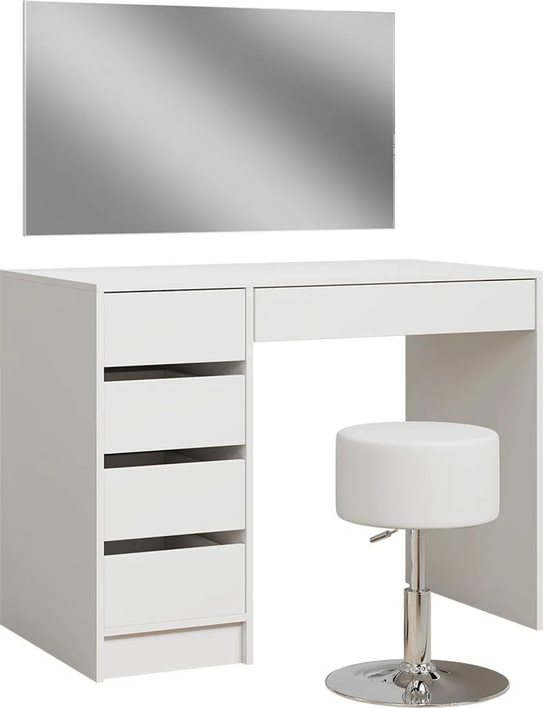 Coiffeuse Vicco Thalia : Créez votre Coin Beauté avec ce Set 100cm Blanc