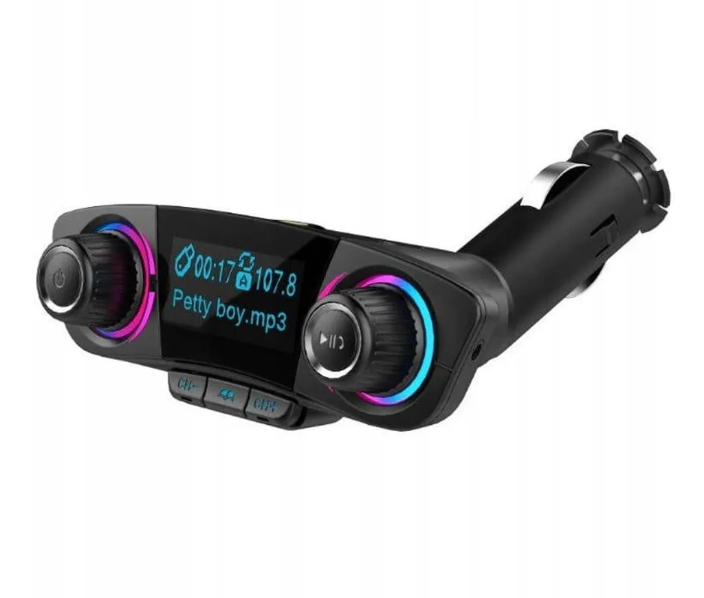 QIKtech T01 trasmettitore FM Bluetooth con caricatore USB PENDRIVE SD 2X - 6