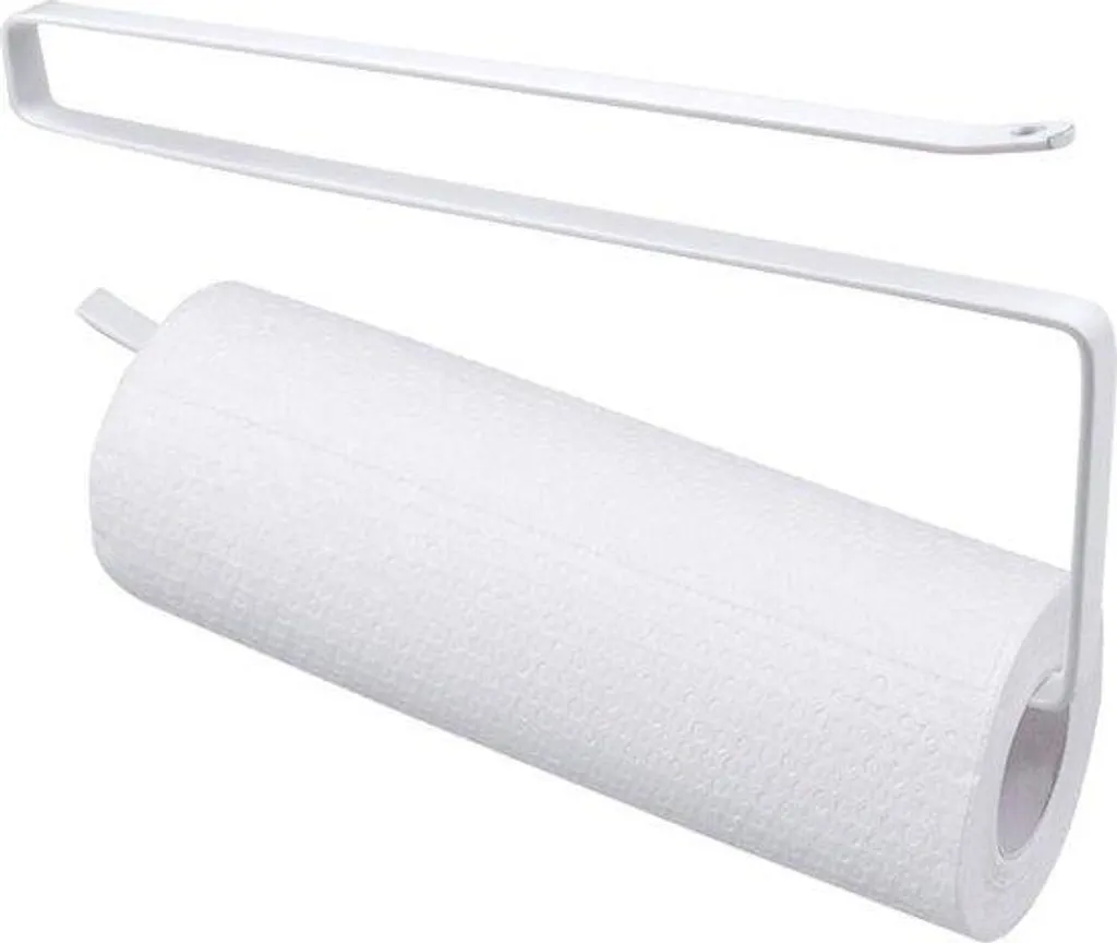 Porte-rouleau essuie-tout sans trou pour placard, support blanc 24 cm