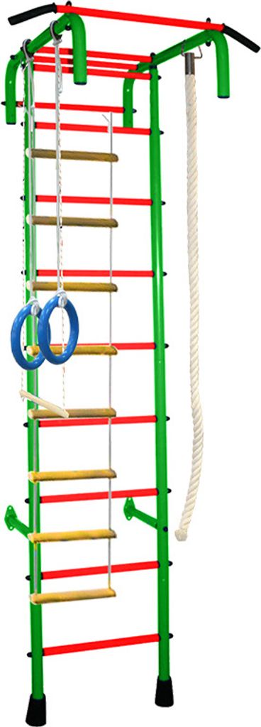 Sprossenwand für Kinder mit Klimmzugstange | Kletterwand Turnwand Klettergerüst Turngeräte, bis 100 kg, Mit Breiter Griff - STM