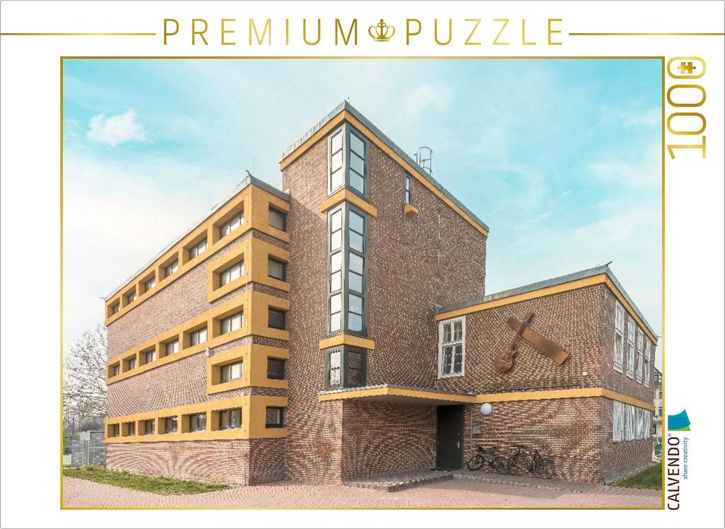 CALVENDO Puzzle Gröninger Bad, J. Göderitz u.a., 1927 | 1000 Teile Lege-Größe 64x48cm Foto-Puzzle für glückliche Stunden