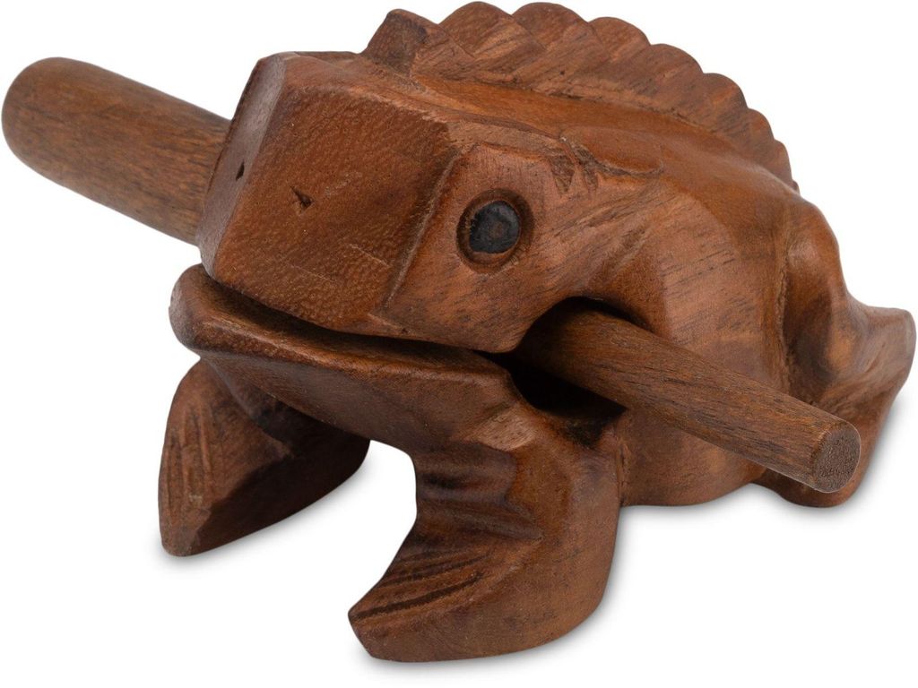 Frosch Klangfrosch Gr. 5 – 14 cm Klangtier aus Holz | Produktbild 