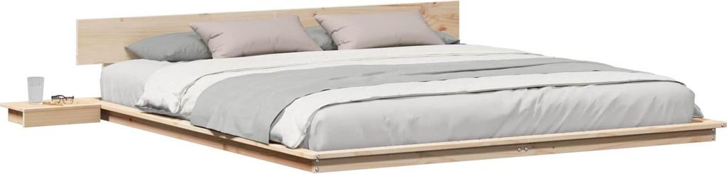 vidaXL Bettgestell Braun 200 x 200 cm Holz