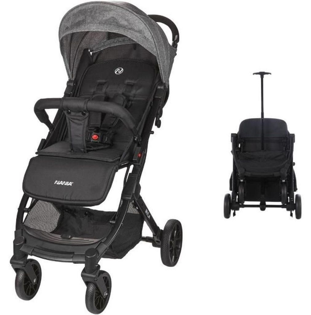 NANIA - Kompaktný kočík - MYLA - 4 kolieska - Black Obrázok produktu 