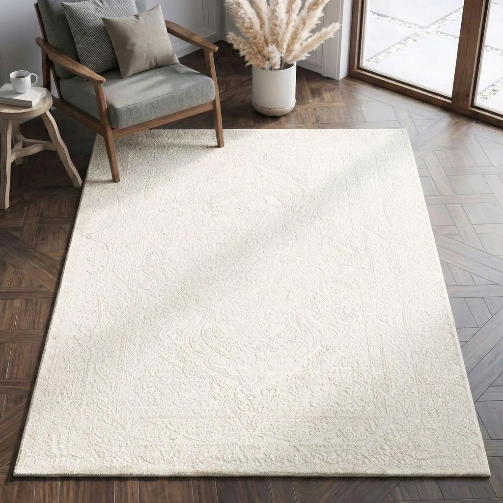 Tapis Anti-Poussière Doux Effet 3D pour Salon et Chambre Sans Allergène