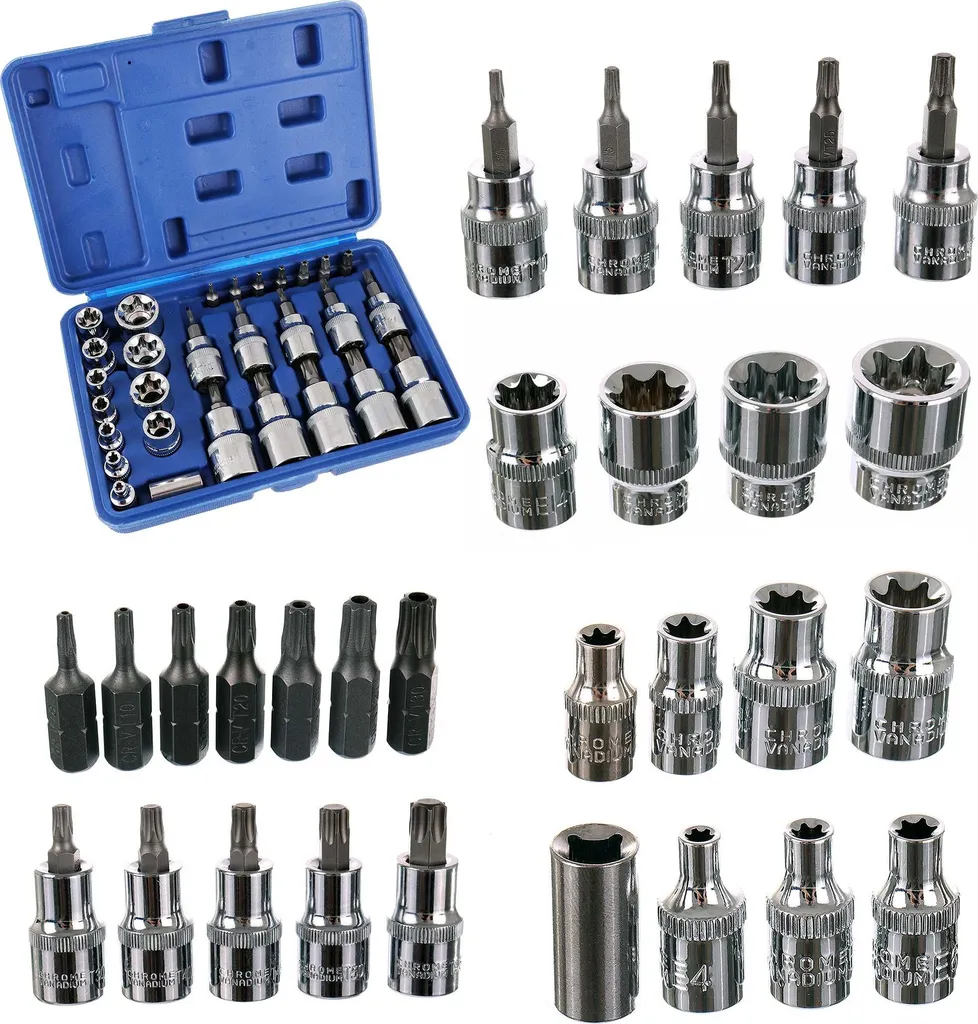 Coffret douilles Torx jc1533 30 pcs : fini les vis en étoile bloquées