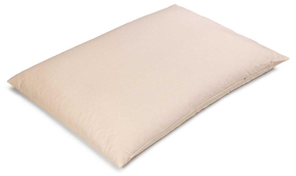 Bio-Hirsekissen 40x60cm, Köper-Baumwolle rohweiß, mit Bio-Hirseschalen, direkt befüllt