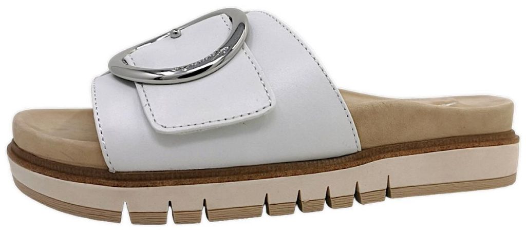 Tamaris Comfort Pantolette - Weiß Leder : 42 : Normal Größe: 42 Weite: Normal