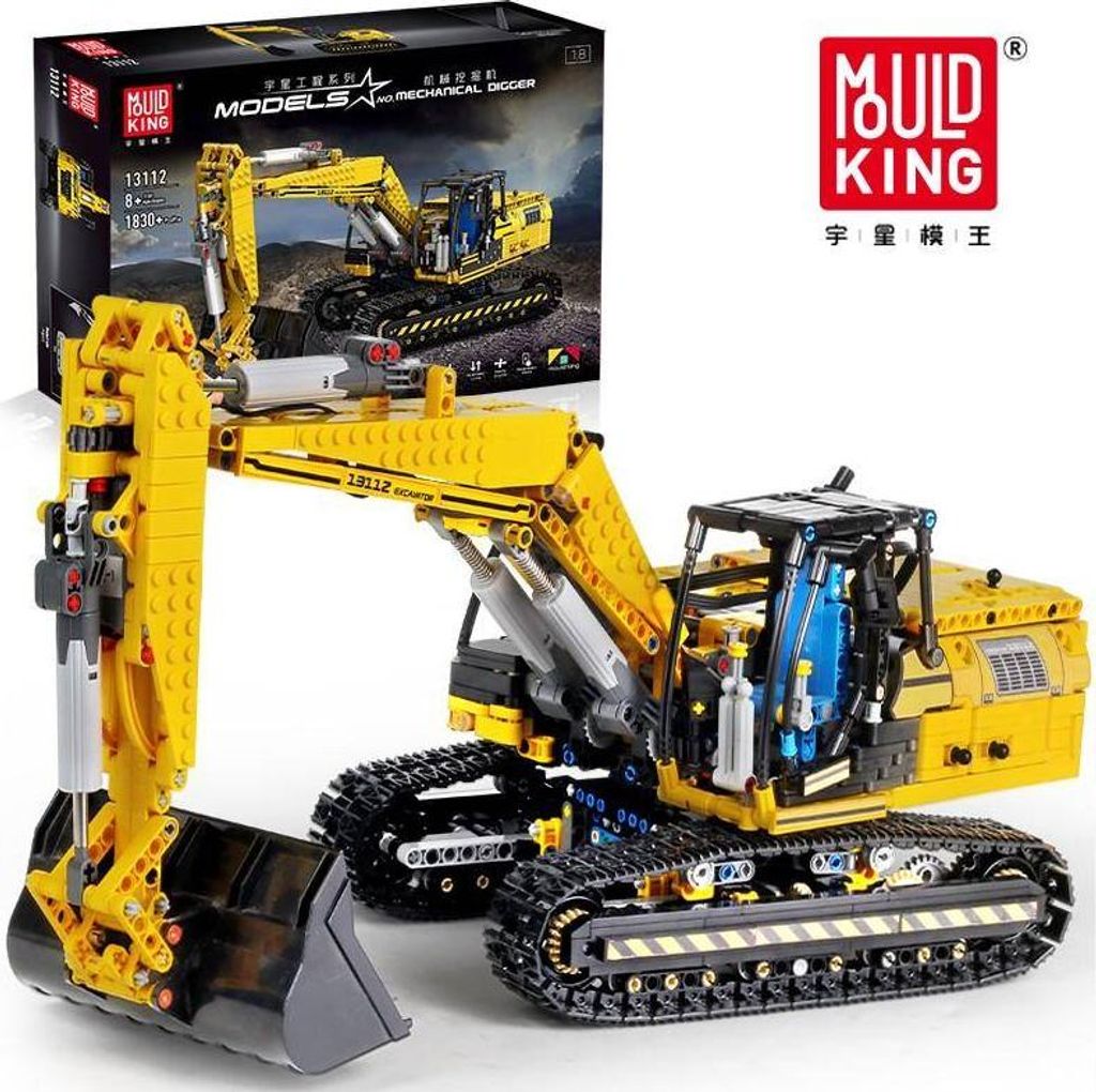 Mould King® 13112 Koparka mechaniczna z napędem RC/Fer Zdjęcie produktu 