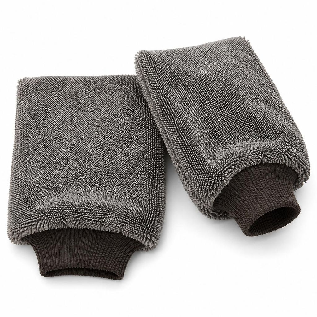2er Set Mikrofaser Reinigungshandschuhe, Auto Produktbild 