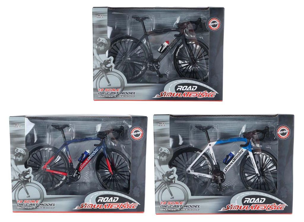 Bicicletta giocattolo pressofusa colorata da 20,5 cm Immagine del prodotto 