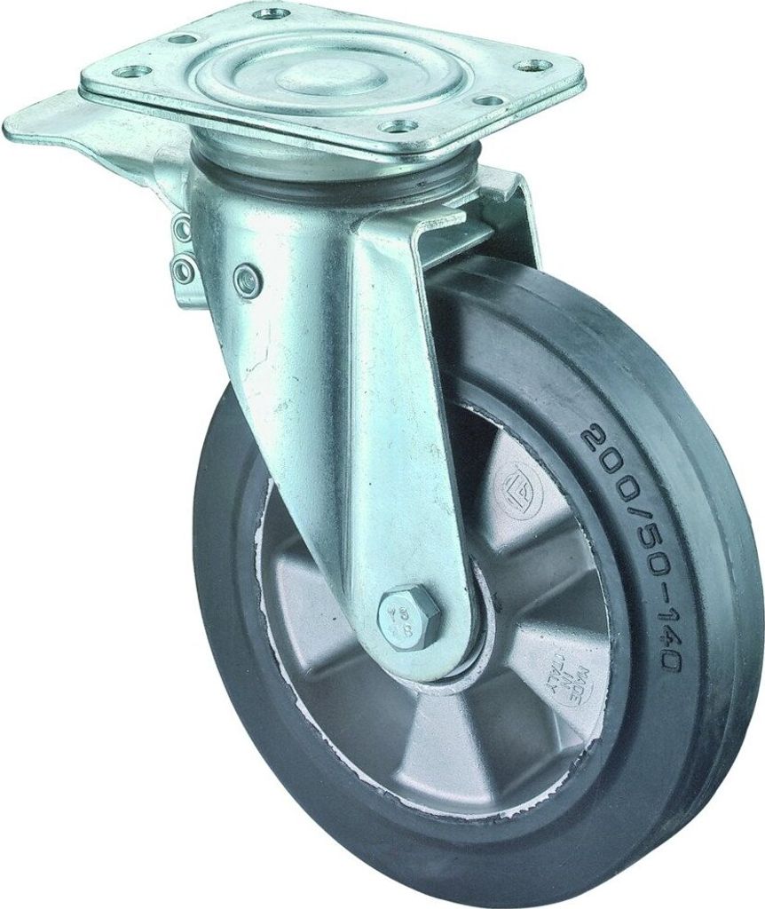 BS Rollen Schwerlastlenkrolle N100 mit Feststeller Durchmesser 250mm Tragfähigkeit 550kg - N120.B80.251