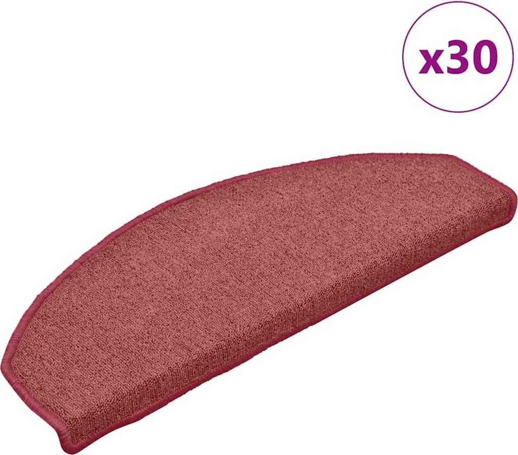 Stufenmatten 30 Stk. 65x24x4 cm Bordeaux Halbrund Groß