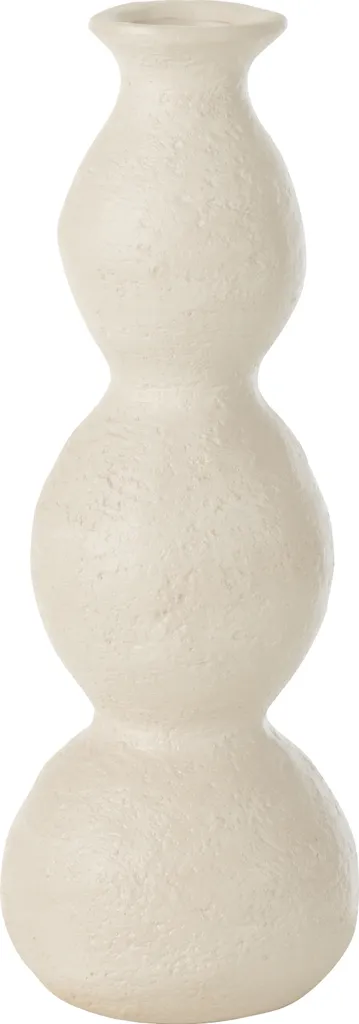 Vase déco crème J-Line Olina en céramique pour centre de table élégant