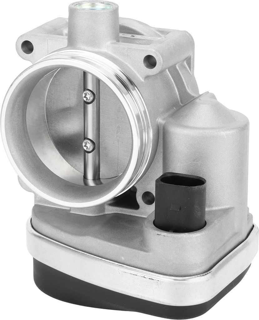 Drosselklappenbaugruppe kompatibel für BMW 3er Serie E90 316 318 1.6L 2.0L 2005-2011, 61mm Aluminiumlegierung Silberton Motor-Drosselklappenaktuator