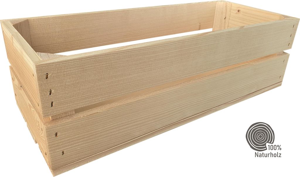 A wooden crate is shown against a white background.