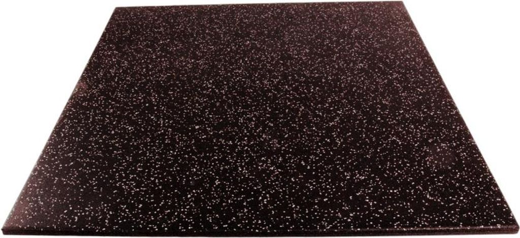 Mosolut Fitness Doppelschichtplatte 100 x 100 cm, schwarz mit 10% rotem EPDM 20mm MSFT011