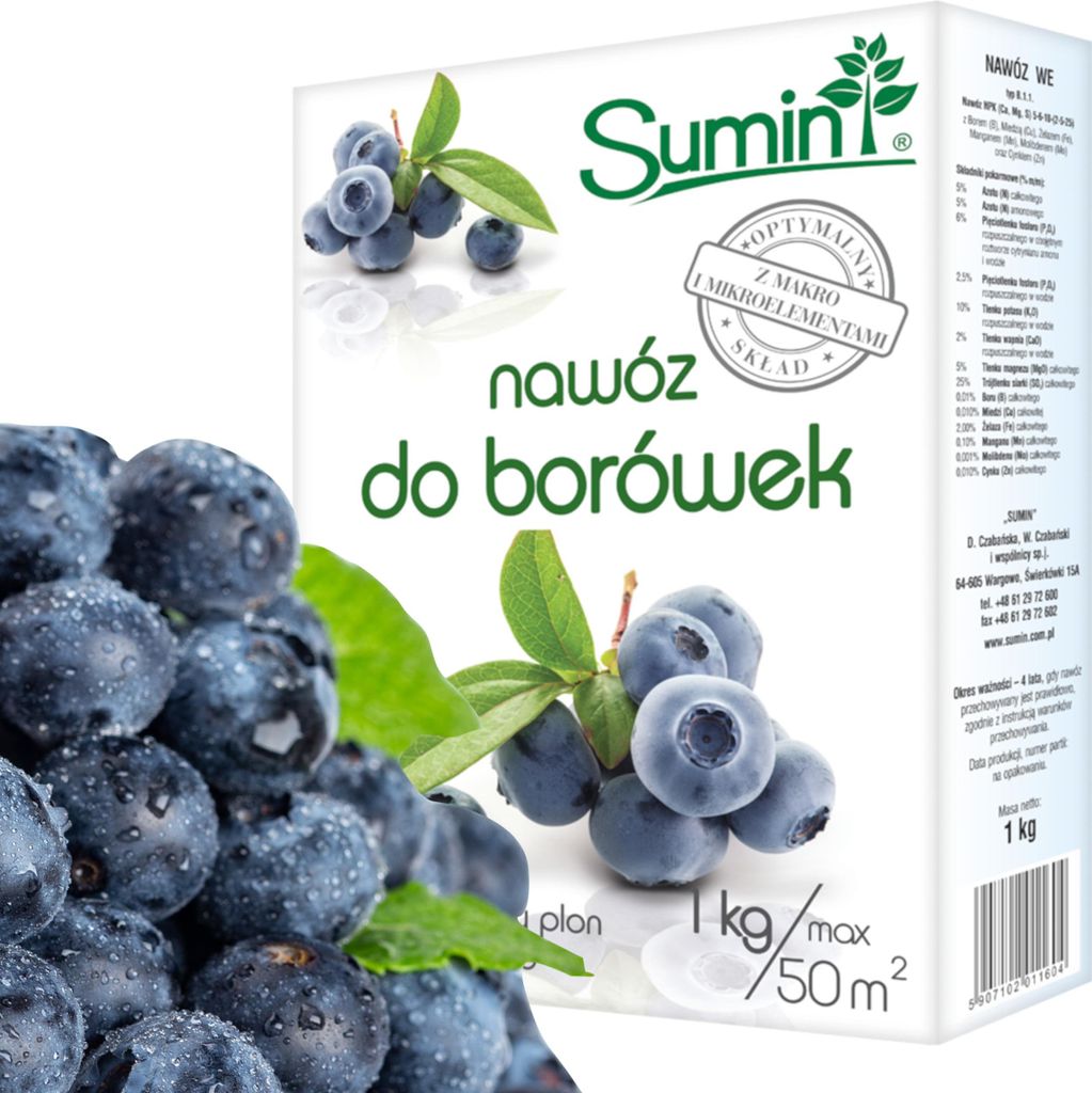 Dünger Für Heidelbeeren, Sumin, Dünger 1Kg, Optimale Zusammensetzung, Zur Düngung Von Heidelbeeren