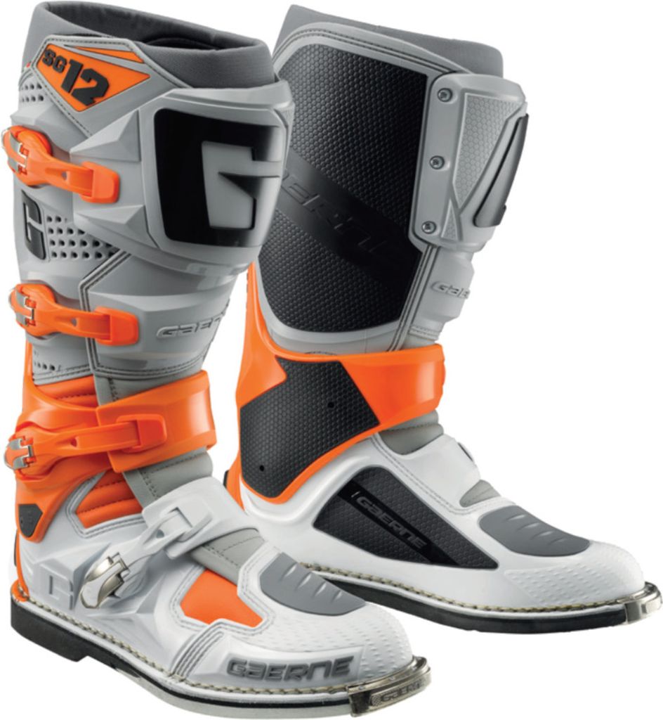 Gaerne SG-12 Motocross Stiefel, grau/weiß/orange, 43