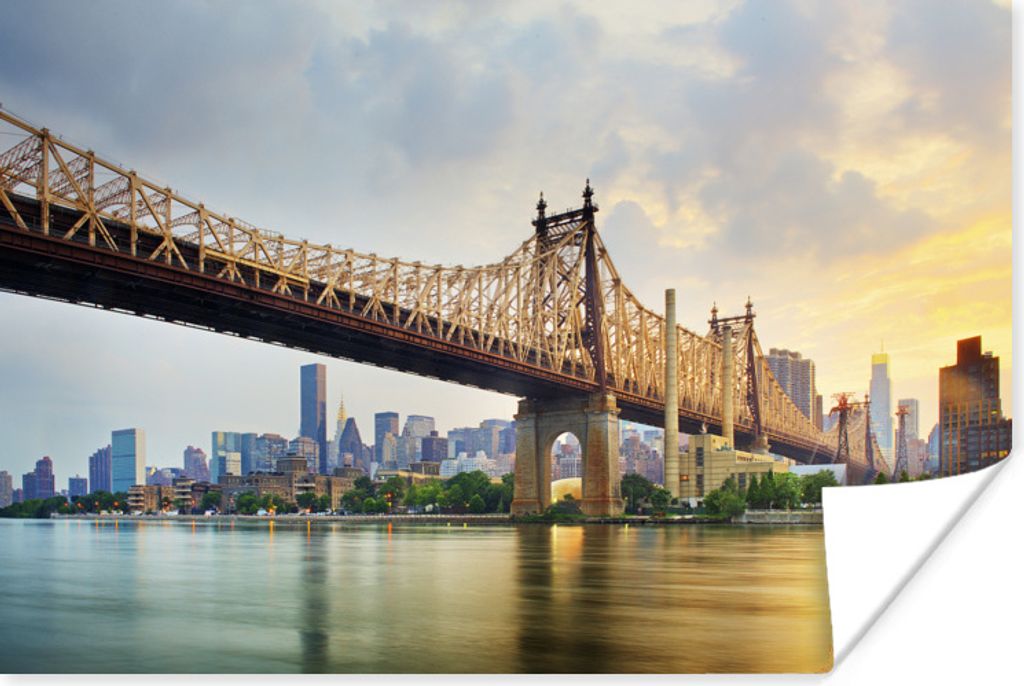 MuchoWow Poster New York - Queens - Manhattan 30x20 cm - Plakate - Print