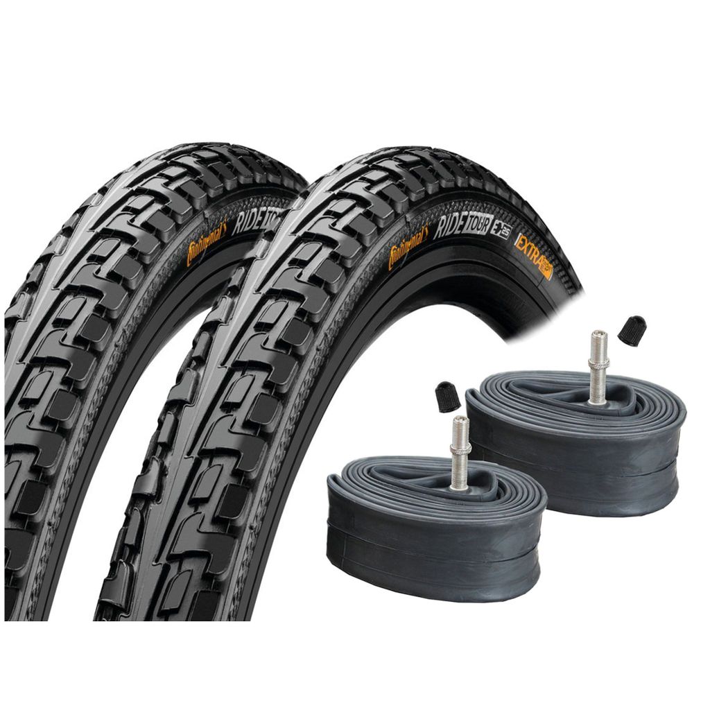 2 Stück CONTINENTAL Reifen 28" RIDE TOUR schwarz 42-622 28 x 1.60 + AV Schlauch