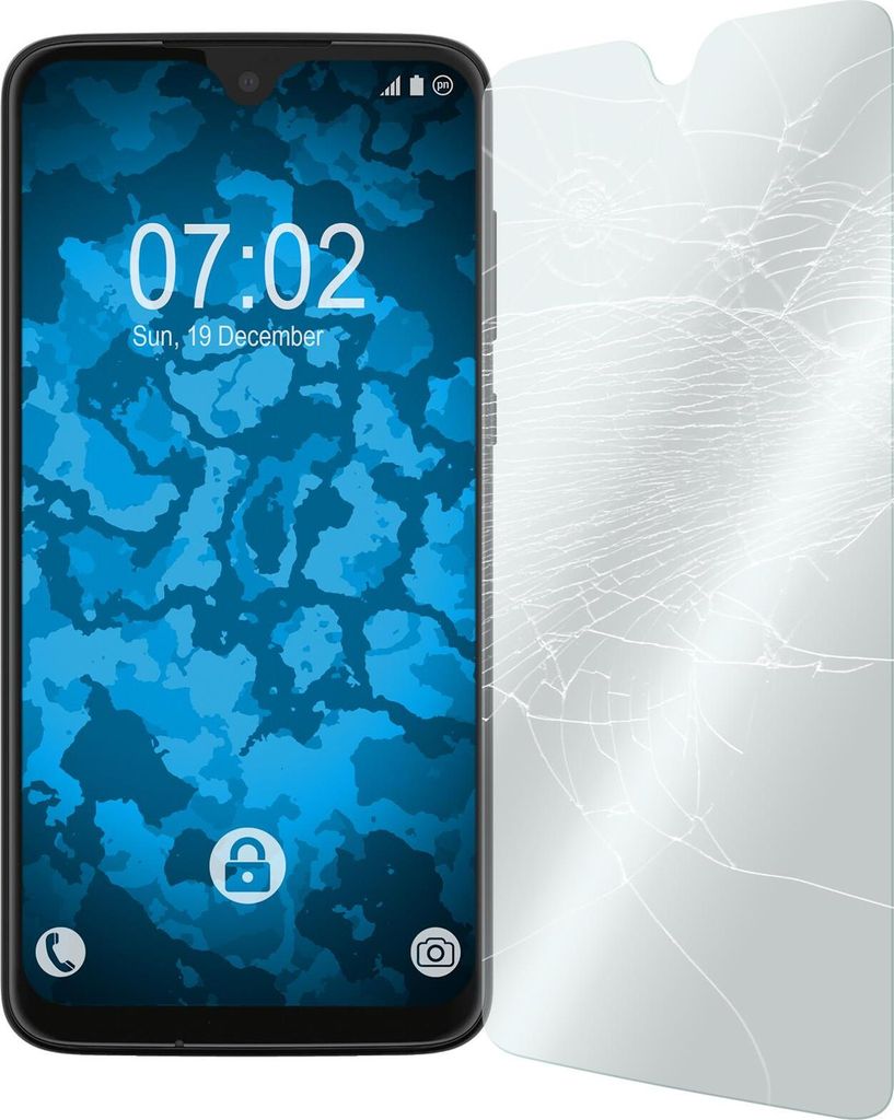 2er-Pack PhoneNatic Glas-Folie klar kompatibel mit Motorola Moto G7 Plus - Panzerglas für Moto G7 Plus