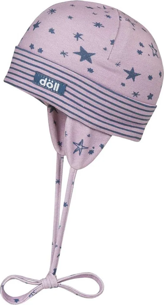 Cappello Neonato Döll Rosa Stelle 100% Cotone: Comfort Certificato