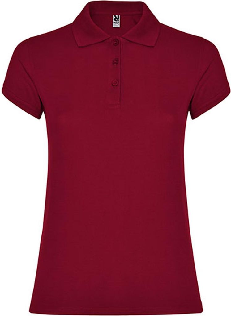 Roly PO6634 | Damen Star Woman Poloshirt, Piqué - Farbe: Garnet Red 57 - Größe: XXL