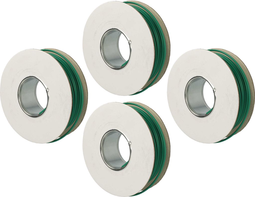 vhbw 4x Begrenzungskabel kompatibel mit Worx Landroid L2000i, Landroid M1000i, Landroid L1500i Mähroboter - Begrenzungsdraht 50 m Grün