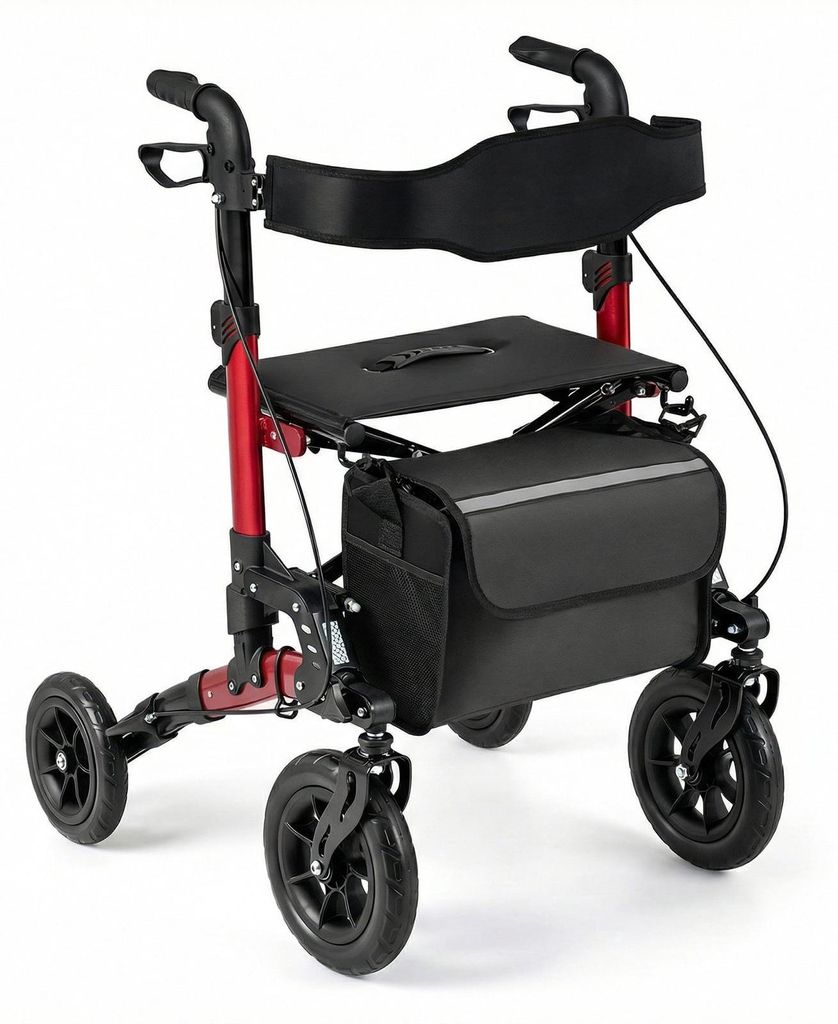 2-in-1-Rollator & Rollstuhl, faltbar, Tragkraft 136 kg Produktbild 