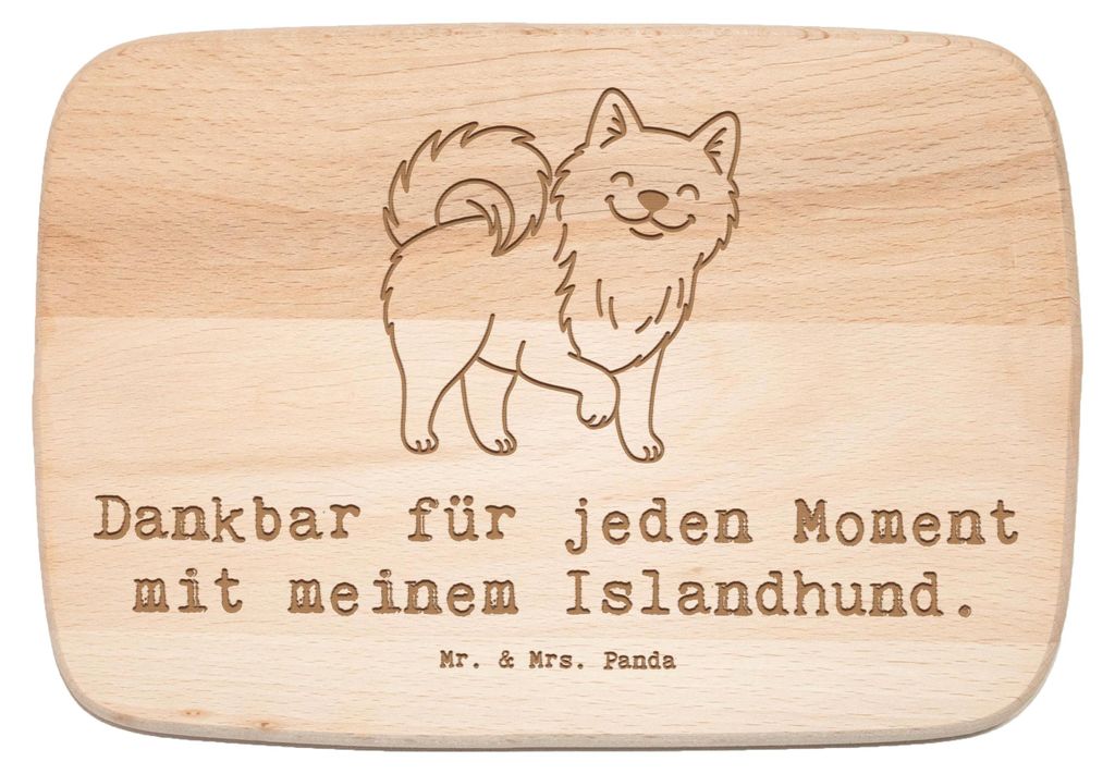 Mr. & Mrs. Panda Holzschneidebrett Islandhund Moment - Transparent - Geschenk, schneidbrett, Holzbrettchen, Schneidebrett, Holzbrett, Frühstücksb...