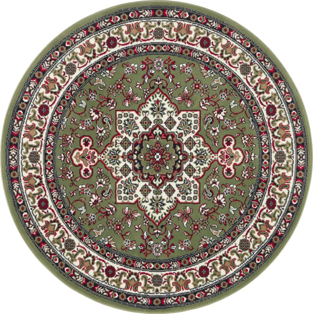 Tapis Rond Vert 160 cm Mirkan 104104 - Décoration Idéale sous une Table