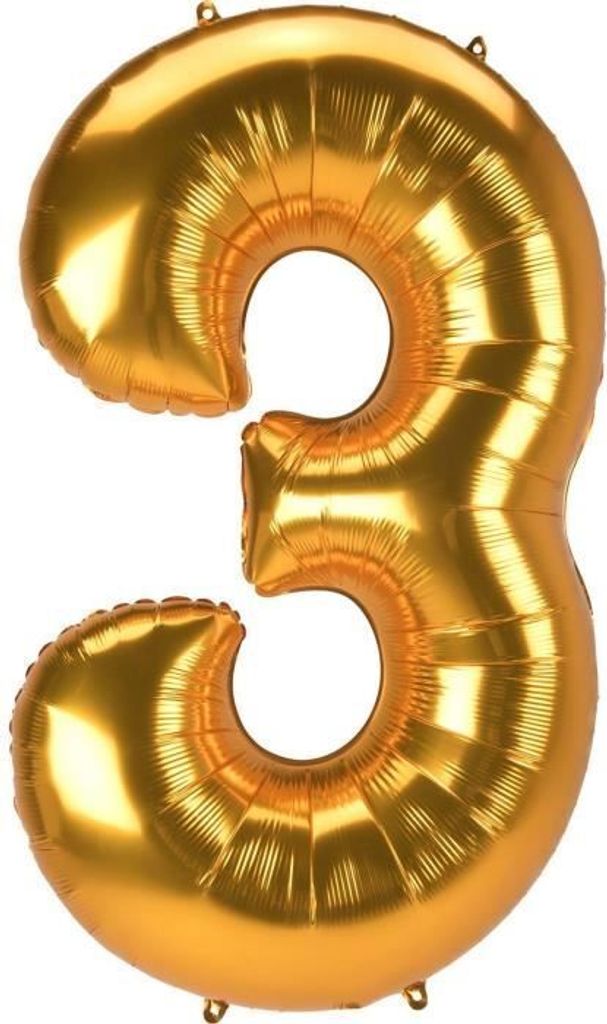 Amscan 3889111, Spielzeugballon, Folie, Gold, Anzahl, 81 cm, 3 Stück(e)