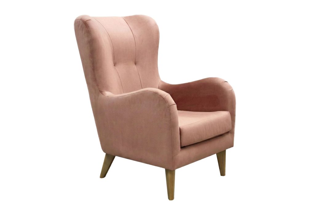 Stilvoller Sessel Roland Farbe Rosa mit ergonomischem Design – Klassischer Stil & moderner Komfort