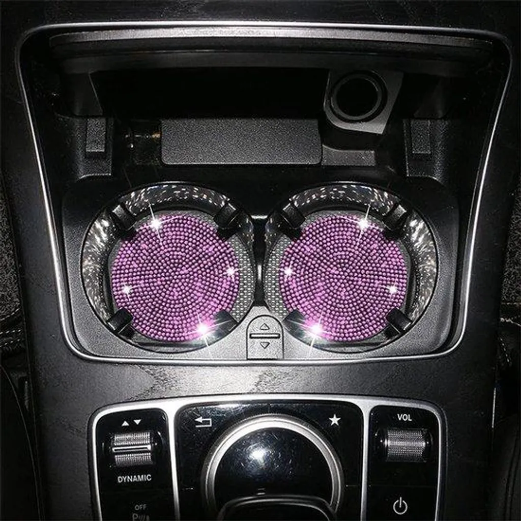 Sous-verres pour voiture Kristallen - 2 pièces pierres scintillantes