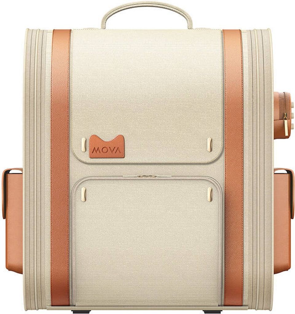 MOVA PPK10A, Weicher Haustierträger, Rucksack-Haustiertransportbox, Katze, Hund, 8 kg, Frontlader, Beige