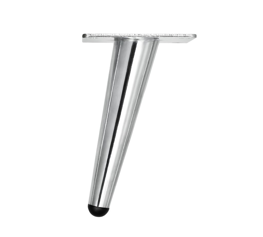 4x Pieds de meuble inclinés Chrome Conique Pieds de meuble Image du produit 