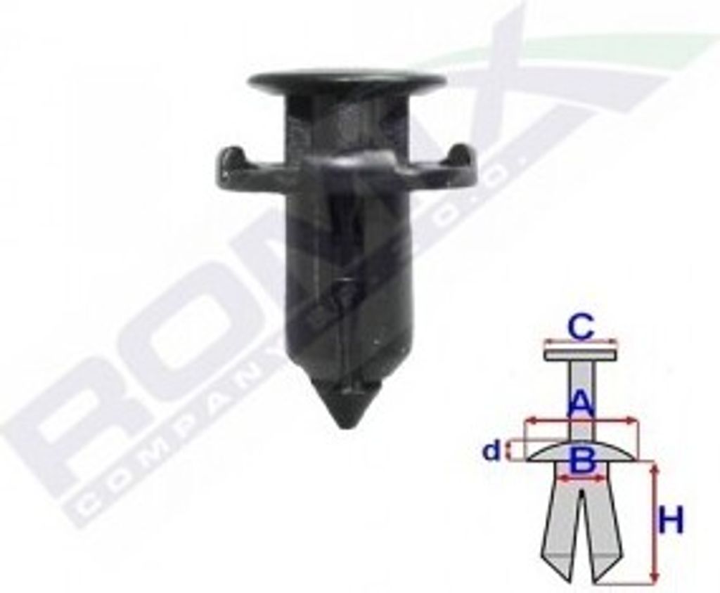 10x ROMIX C70185 Clip Zier- / Schutzleiste Stoßfänger