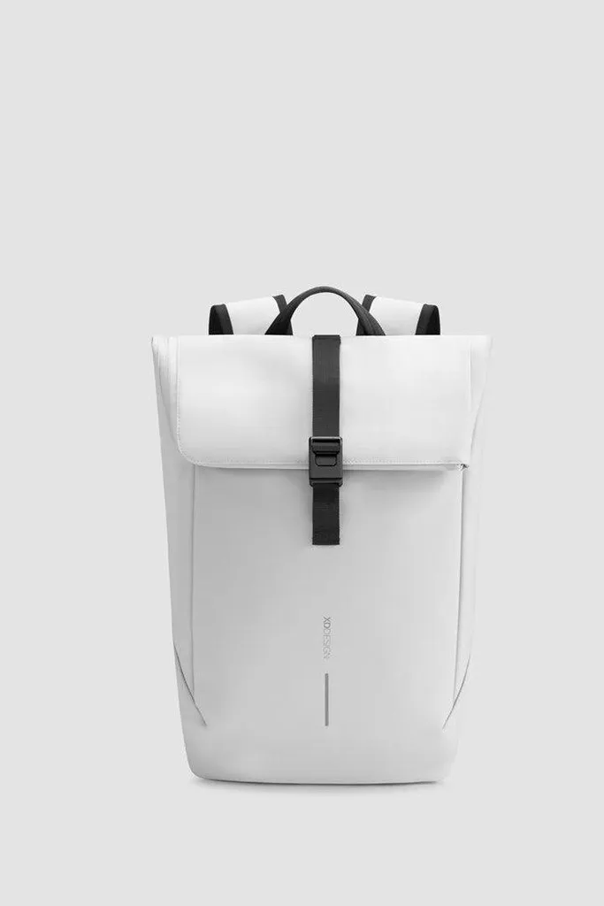 Sac à dos Urban Flap-Top blanc idéal pour vélotaf et voyages sécurisés