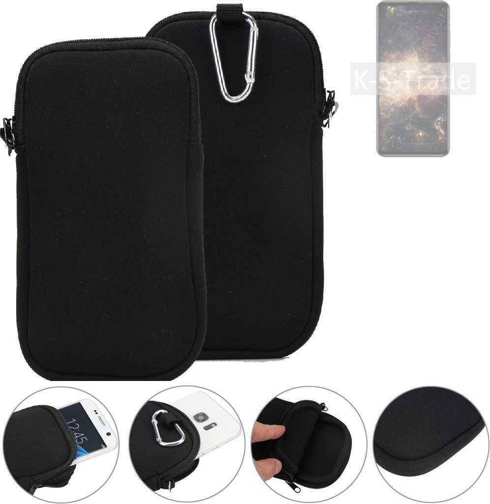 K-S-Trade Neopren-Hülle Handyhülle kompatibel mit Cubot Max 2 Schutzhülle Neoprenhülle Sleeve Schutz-Hülle Gürtel Tasche Case Holster