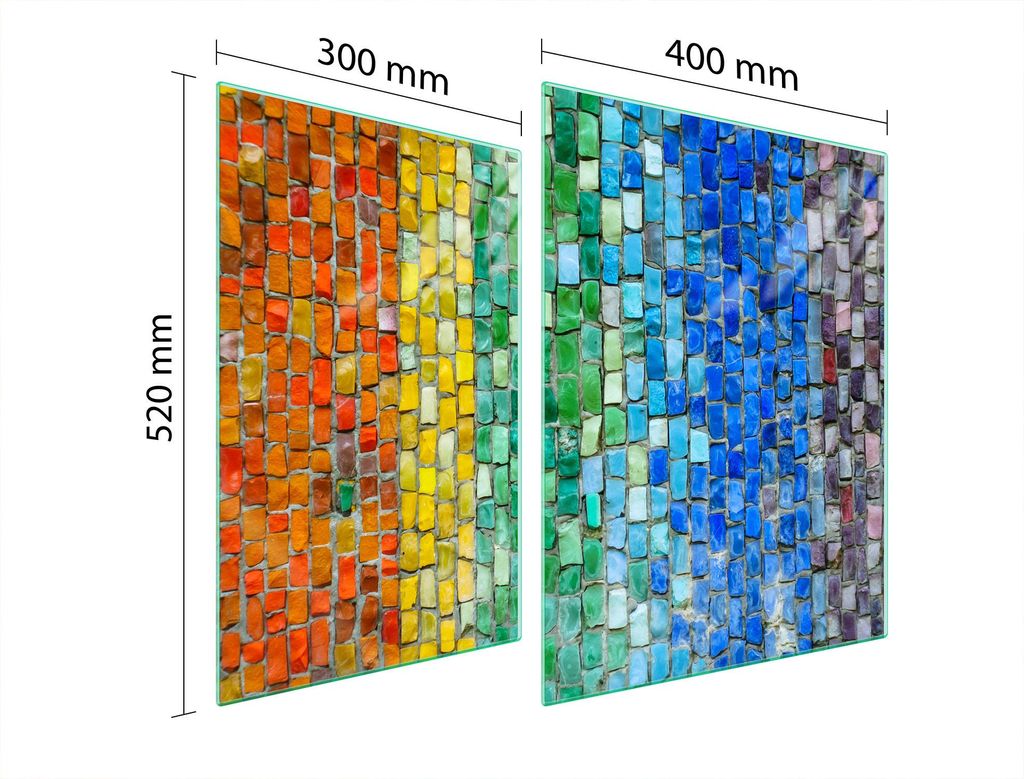 Glasschutzplatte Für Herd 70X52 Farbig