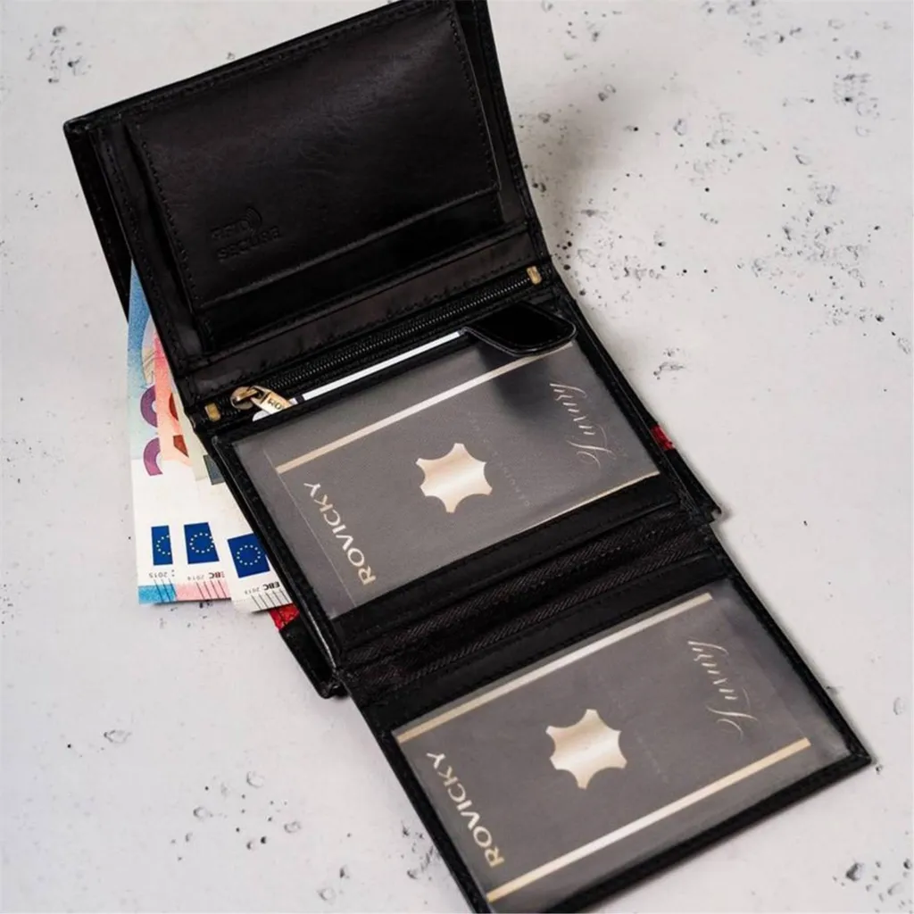 Portafoglio Verticale Peterson RFID - Vera Pelle e Sicurezza Contactless - 4