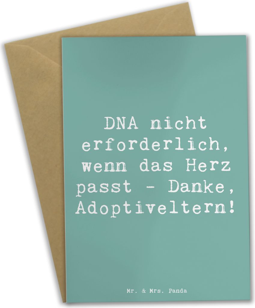 Mr. & Mrs. Panda Grußkarte Spruch Liebe Adoptiveltern - Produktbild 